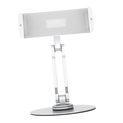 HOMSFOU Folding Tablet Stand Aluminum Alloy Desk Mount for Air Tablet Holder Silver