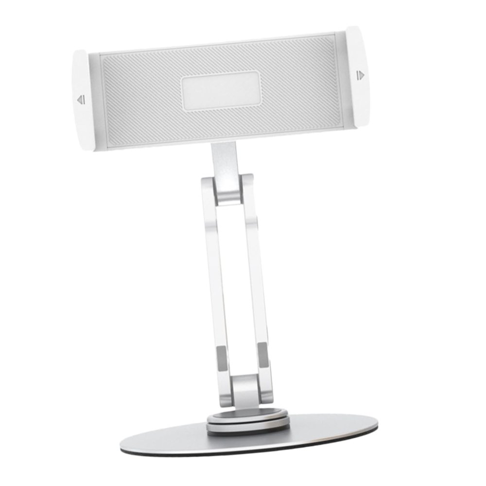 HOMSFOU Folding Tablet Stand Aluminum Alloy Desk Mount for Air Tablet Holder Silver