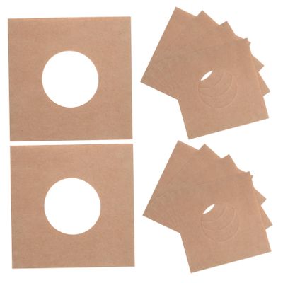 HANABASS 10pcs Record Sleeves Outer Kraft Paper Vinyl Record Cover Protector for