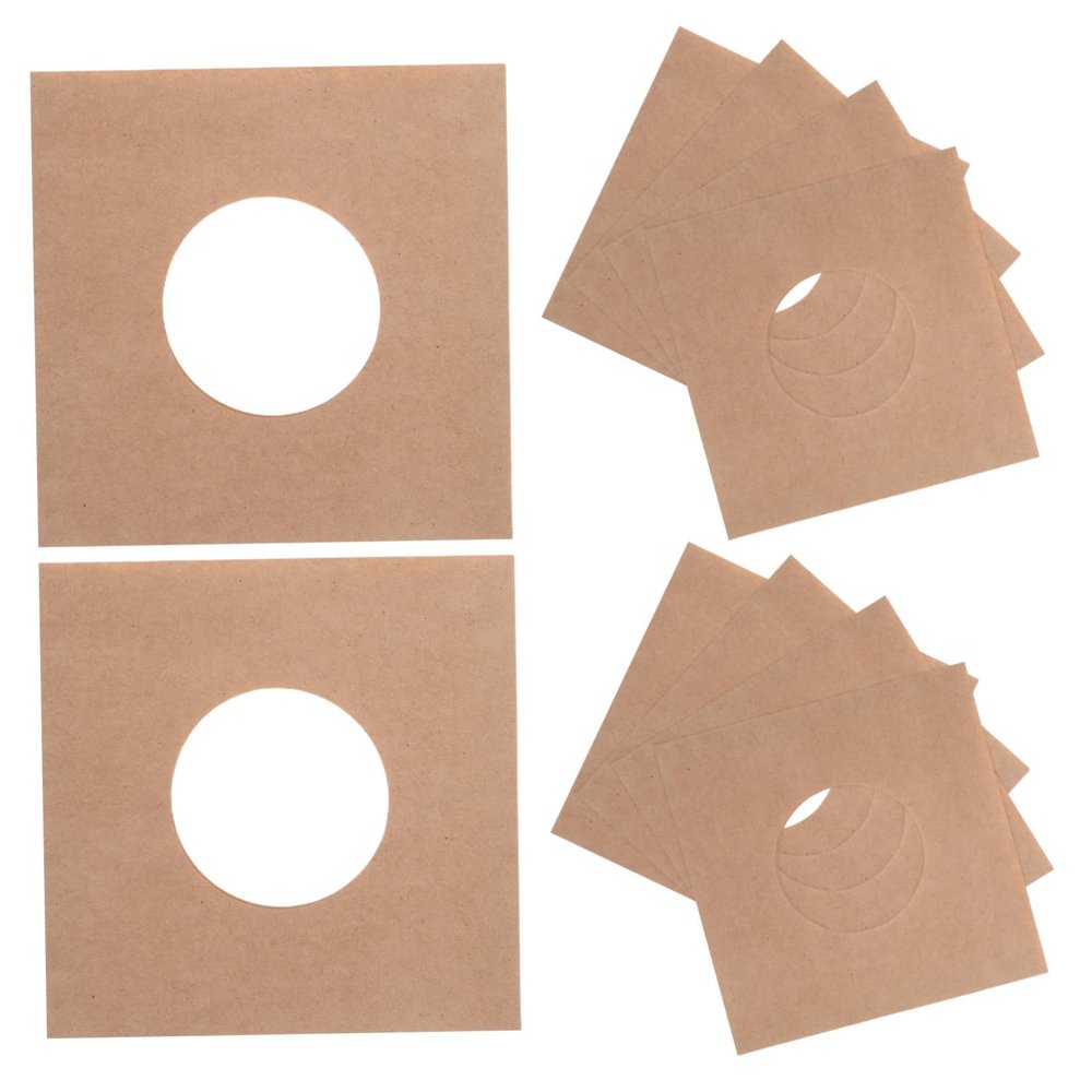 HANABASS 10pcs Record Sleeves Outer Kraft Paper Vinyl Record Cover Protector for