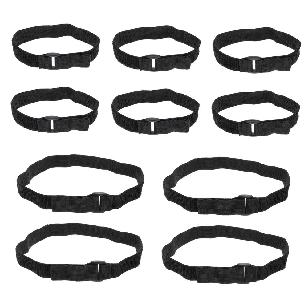 balacoo 10pcs Reusable Hook and Cable Straps Non-elastic for Efficient Cord Organization for Use