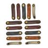 DOITOOL 15pcs Leather Cable Straps for Earphones and USB Cables Universal Cord Organizer Button Fastener Sturdy for Desk and Travel view 1