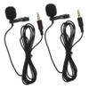 Abaodam 2pcs Wireless Lapel Microphone Clip Mic for USB Gaming Microphone Noise Reduction view 1