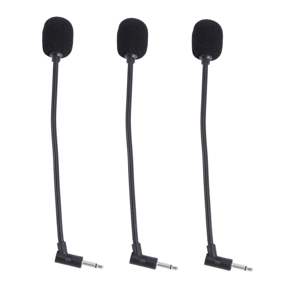 Abaodam 3pcs Mic for Phone Portable Microphone Set Straight Cutting Mono Stereo Sound for Speaker Home Office