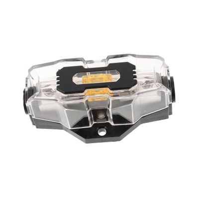 MUCKLILY 32v Auto Audio Fuse Block Way for Car Amplifier Transparent Cover Easy Installation Protects Your for Automotive Modifications