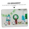 50pcs Silver Plastic DIY CD Discs Xmas Handmade Decor for Children view 2