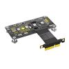 jiingekk NVME MKey SSD To PCIEx4 Expansion Board With Cooling Fan And Color LED PCIEx4 Adapter 2230-2280 SSD view 1