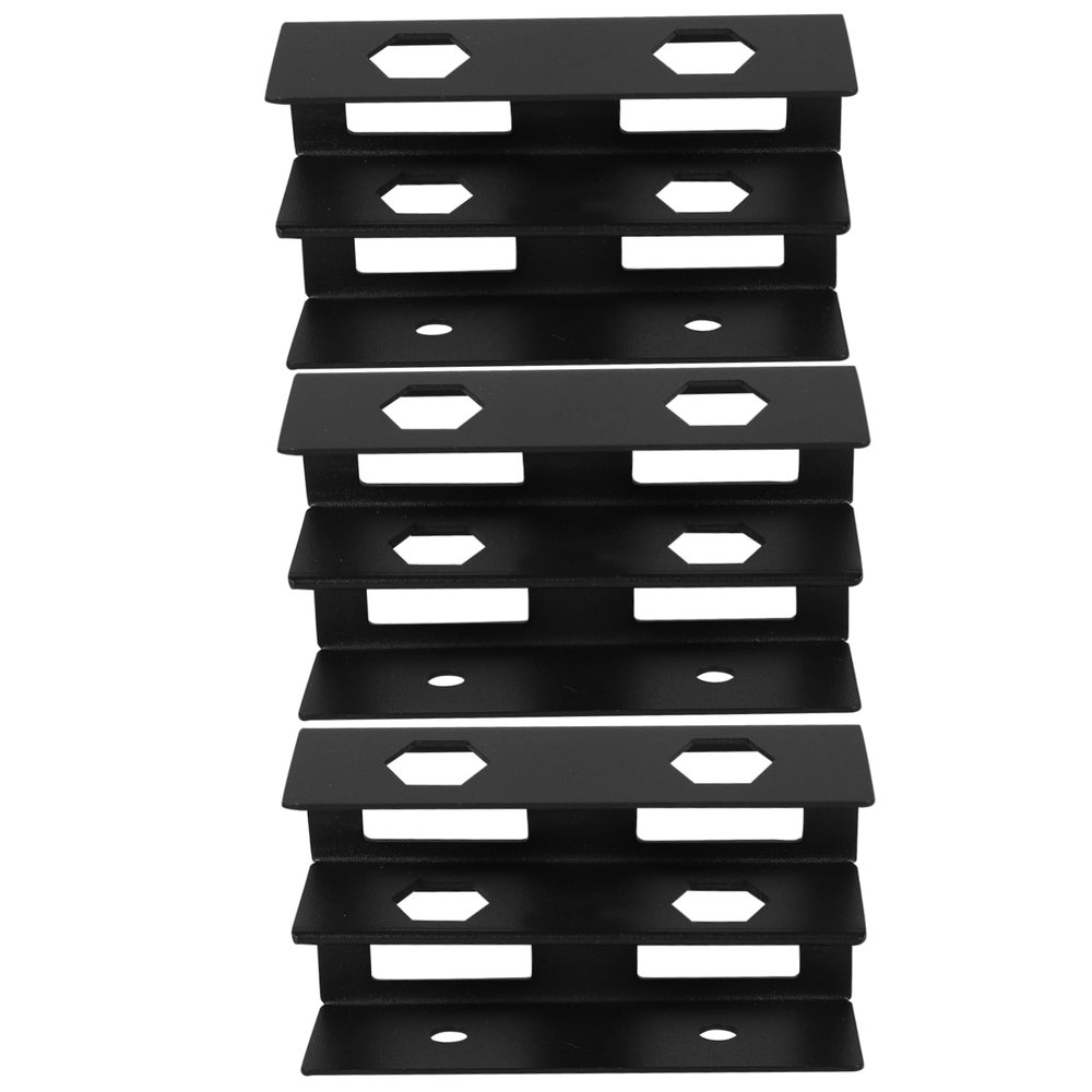 DOITOOL 1 Set Under Desk Mount Double Layer Bracket for Laptops Keyboards Organizer Rack for Cable Boxes Network Switches Elegant Design