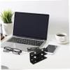 DOITOOL 1 Set Under Desk Mount Double Layer Bracket for Laptops Keyboards Organizer Rack for Cable Boxes Network Switches Elegant Design view 3