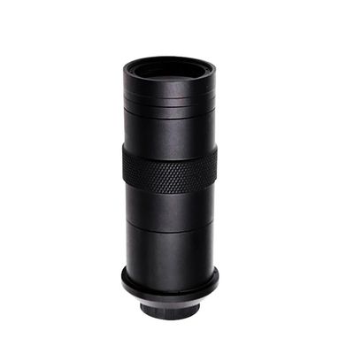 PINGANRUYI 100x Adjustable Zoom Lens C-Mount Magnifying Eyepiece for Industrial Video Microscope Cameras