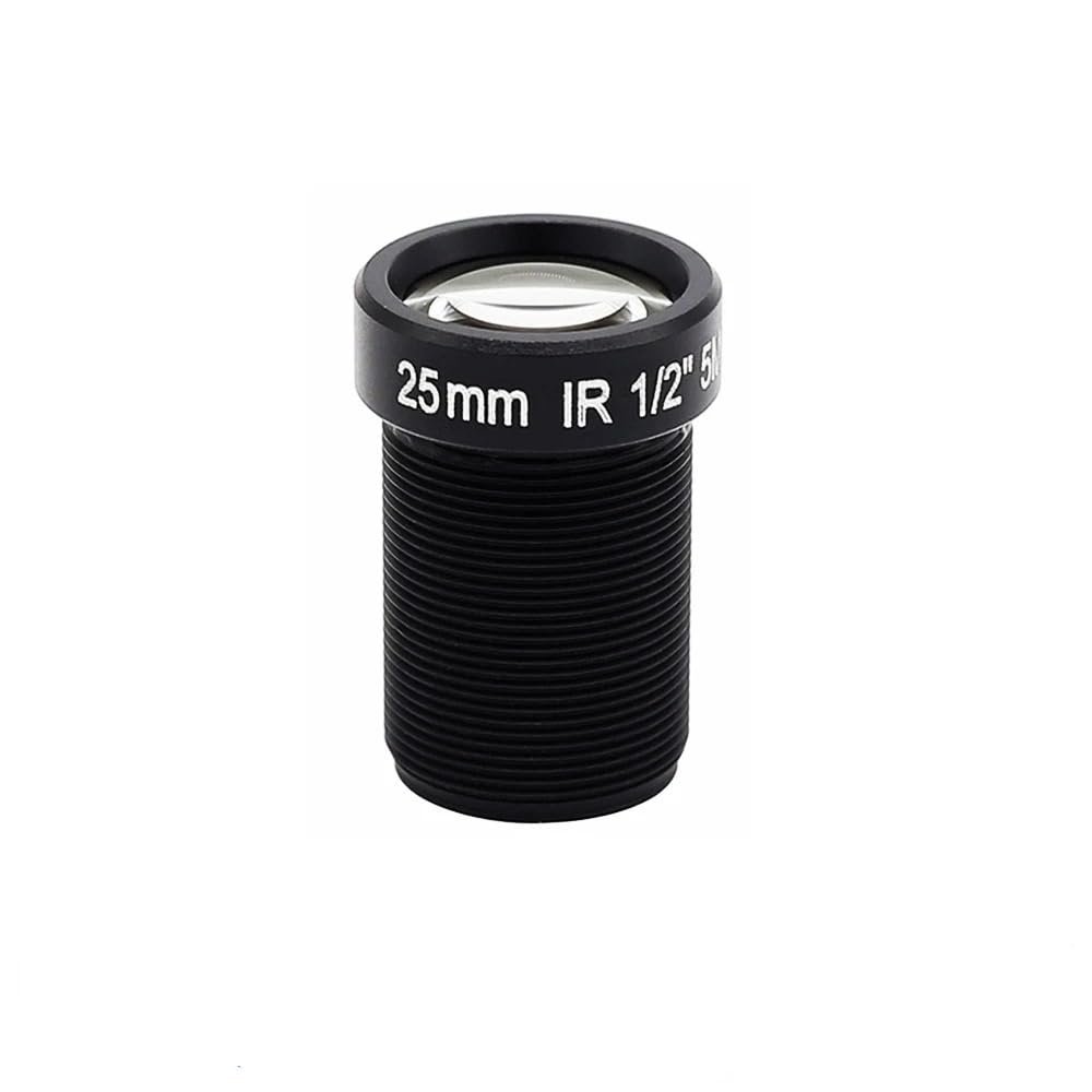 PINGANRUYI 5MP CCTV Lens 25mm M12 Interface 1/2 Inch Long Distance Viewing Angle Suitable for 1080P/4MP/5MP AHD Camera IP Security Camera