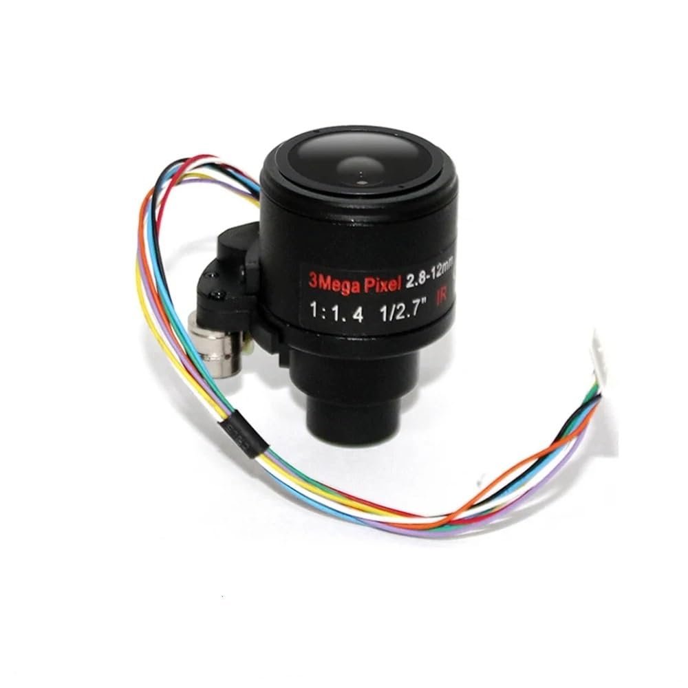 PINGANRUYI Motorized Zoom CCTV Lens 3MP 2.8-12mm D14 Mount with Motorized Zoom and Focus for 1080P/3MP AHD/IP Cameras