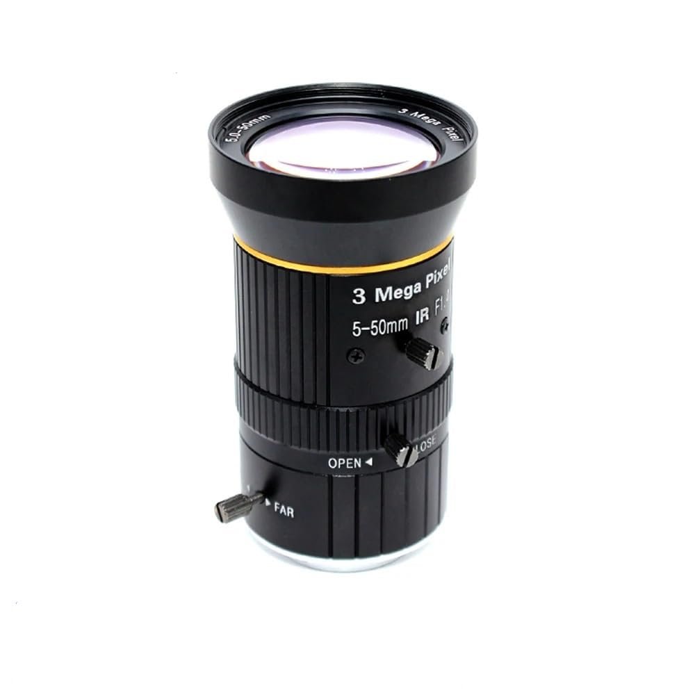 PINGANRUYI Zoom Lens 5-50MM HD3.0 Megapixel CS Mount Manual Iris 1/2.7" F1.4 for Industrial Machine Vision Camera CCTV IP Camera