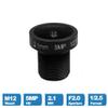 PINGANRUYI HD CCTV Fisheye Lens 5 MP 2.1mm M12*0.5 Interface 1/2.5 F2.0 150 Degree for Video Surveillance IP Camera view 2