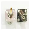 10pcs BNC Female Jack 4 holes flange mount solder coax connector adapter view 1