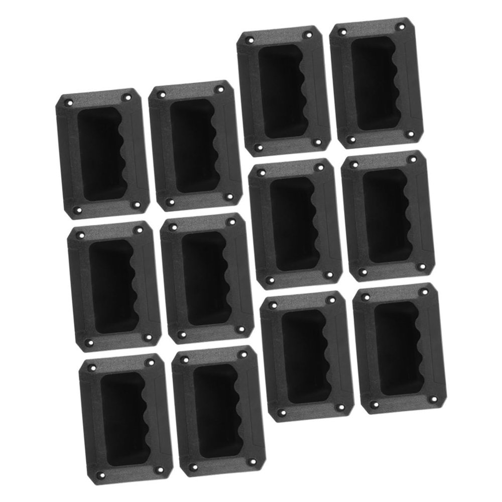 POPETPOP 12pcs Small Plastic Speaker Handles for Audio Equipment Recessed Design Easy to Install for Stage Speakers and Loudspeakers