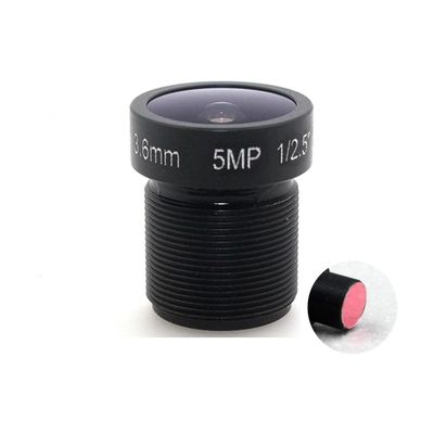 PINGANRUYI HD Lens 5.0 Megapixel M12 Mount 3.6mm F1.8 1/2.5 Inch with 650nm IR Filter for Security CCTV Cameras