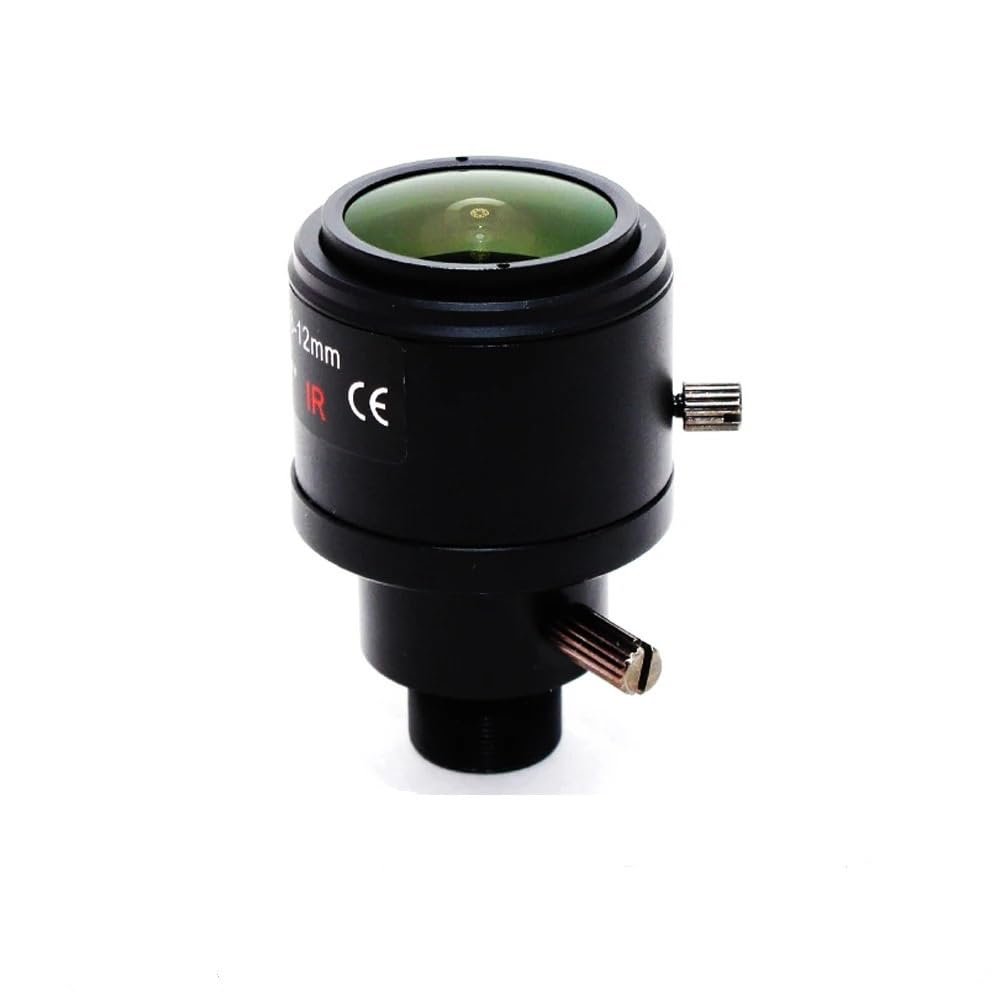 PINGANRUYI 5MP Zoom Lens M12 Mount 2.8-12mm 1/2.5" F1.4 with IR Filter Fixed Aperture Manual Focus and Zoom for Action Cameras(Lens Only)