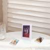 3 Inch Instant Camera Photo Storage Box with Glitter PC Mini Photo Holder Case, Portable Photo Organizer for Wedding, Baby, Family Photos (Purple Transparent Glitter) view 2