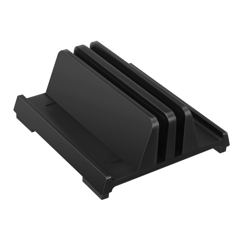 ARTIBETTER Adjustable Laptop Stand with Dual Slots Vertical Tablet Holder for Desk Organization Nonslip Padded Support for Laptops and Tablets Optimizes Workspace and Reduces Clutter
