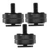 Angoily 3pcs Dual Layer Hot Shoe Mount Adapter Camera Tripod Screw Compatible Microphones Led Lights Lightweight Easy to Carry view 1