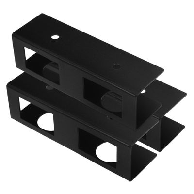 Veemoon 3pcs Metal Laptop Mount under Desk Black Storage Rack Clamp Keyboard Tray