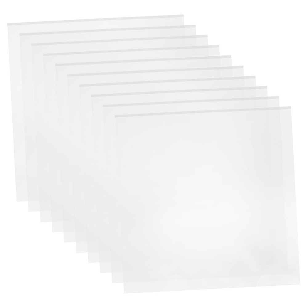 Happyyami 10pcs Vinyl Record Sleeves Self-Adhesive Outer Covers for Vinyl Record Protection Storage to Preserve Album Covers and Artwork