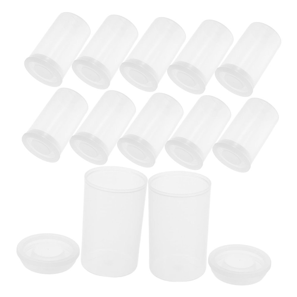 POPETPOP 200pcs Film Canisters Caps Airtight Seal Storage Boxes for Camera Reel Coins Keys Sewing Film Portable Plastic Cases
