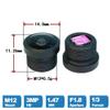 Waterproof Lens M12 HD 3MP 1.47MM Aperture F1.8 1/3" with 650nm IR Filter IP68 for Car Rear View Camera view 3