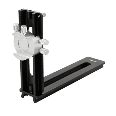 FVDPWYE L Shaped Bracket Camera Holder Compact Heavy Duty Telescope Accessory Vertical Horizontal Quick Release Plate for Monopods, Black