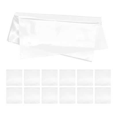 Garneck 24-Pack Vinyl Record Outer Sleeves Protective Plastic Covers for Vinyl Albums Reusable Storage Bags for Record Collectors Fits Standard for Music Enthusiasts