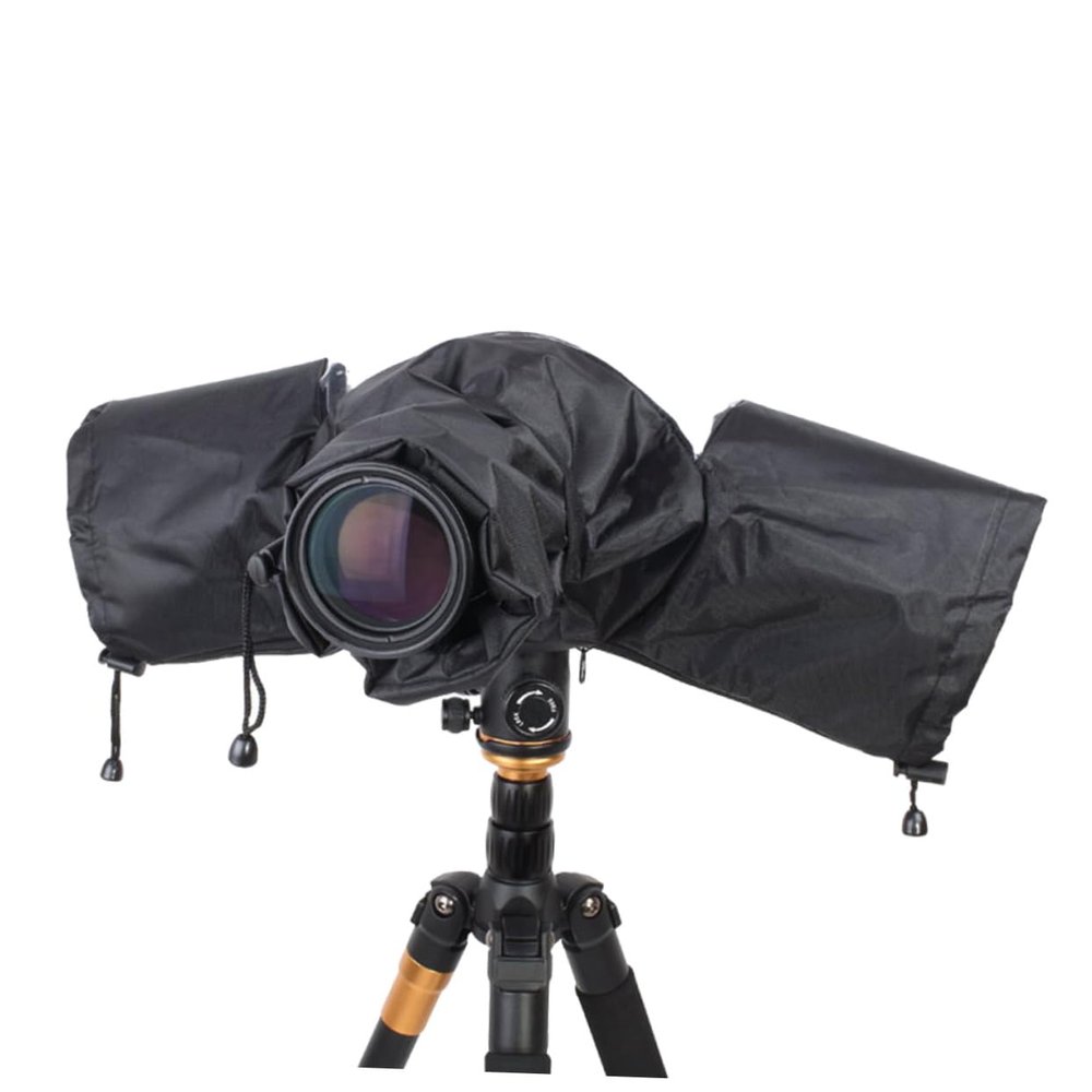Holibanna Camera Rain Cover Elastic Rope Fixed Lens Protector Waterproof Rainproof Cover for Outdoor Use