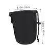 Housoutil 2pcs Neoprene Camera Lens Bag Dslr Camera Lens Pouch Carabiner for Travel Capacity Case Drawstring for Digital view 2