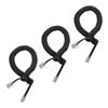 Holibanna 3pcs Coiled Telephone Cords for Landline Phones Black Cables Spring Design Suitable for Home and Office Use view 1