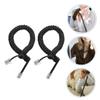 Holibanna 3pcs Coiled Telephone Cords for Landline Phones Black Cables Spring Design Suitable for Home and Office Use view 4