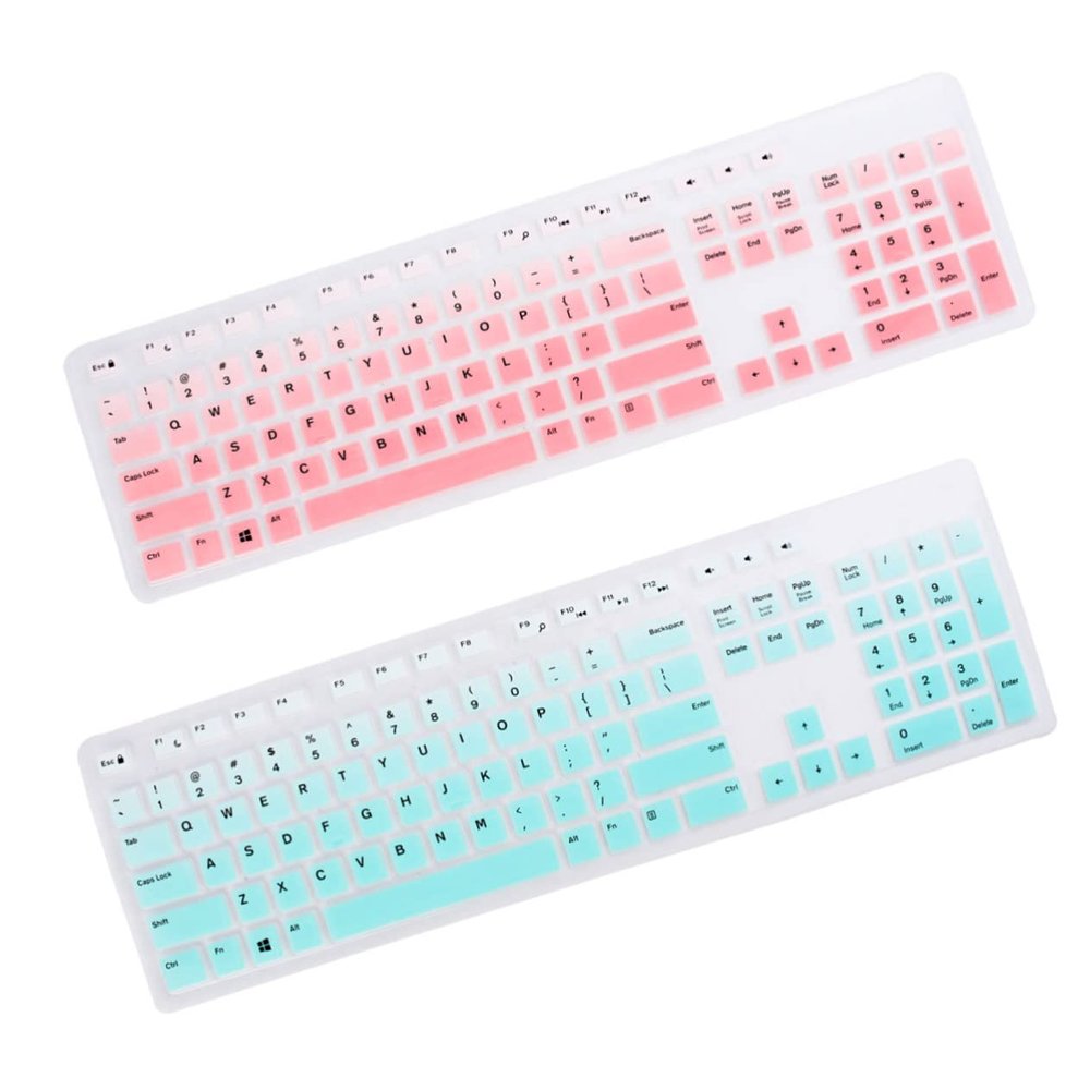 DOITOOL 2pcs Flexible Keyboard Cover Silicone Keyboard Protector for Kbp Office Skin