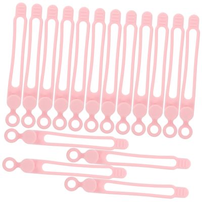 Happyyami 16pcs Silicone Cable Winders Cord Organizer Straps for Efficient Office and Home for Usb Phone Chargers and Headphones
