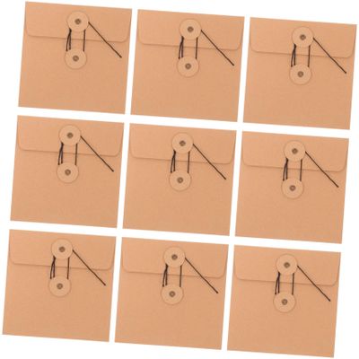 HOMSFOU 10pcs Envelope Kraft Cd Dvd Storage Holder Cd Cases Dvd Sleeves Kraft Paper Envelopes Organize Protect