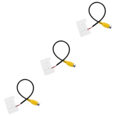 TEHAUX 3pcs Backup Camera Harness Input Reverse Camera Wire Harness DIY Friendly