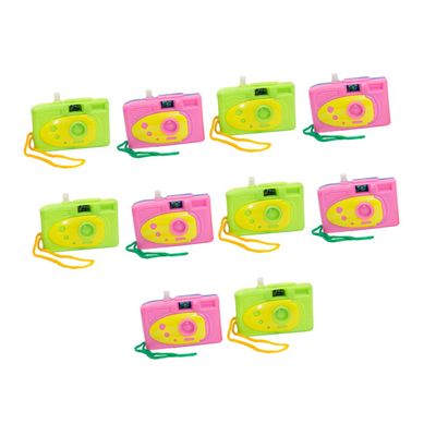 Toddmomy 10pcs Boys and Girls Cameras for Birthday Party PVC Mini Camera Toys Shaped Plaything for Children Random