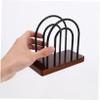 OHPHCALL Wooden Record Rack Cd Storage Vinyl Record Organizer Modern Display Stand view 3