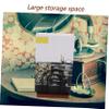 OHPHCALL Wooden Record Rack Cd Storage Vinyl Record Organizer Modern Display Stand view 4
