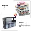 alavisxf xx CD Storage Rack, Upgrade 2 Pack Stackable ABS CD Storage Organizer Can Hold 40 Slim CD Jewel Cases, CD Organizer Holder Rack for Home, Office, Movie Music Room (CD Rack) view 4