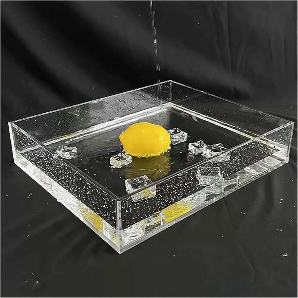 LGEOELIAS 3mm Thick Clear Shallow Water Tank, Photography Storage Tray, Photo Posing Props, Acrylic Display Case Showcase, Cosmetic Advertising Shooting Props