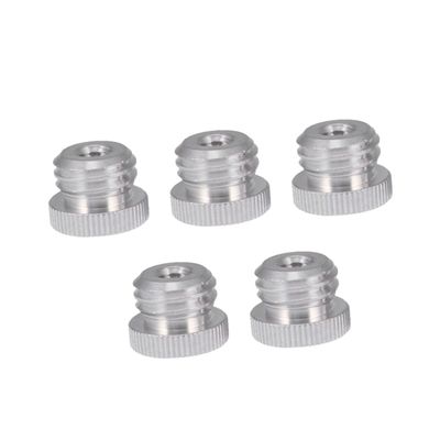 DOITOOL 5pcs 1/4 Female to 5/8 Male Tripod Mic Stand Adapter for Camera Aluminum Alloy Screw Thread Adapter Compatible Microphone Stands and Tripods