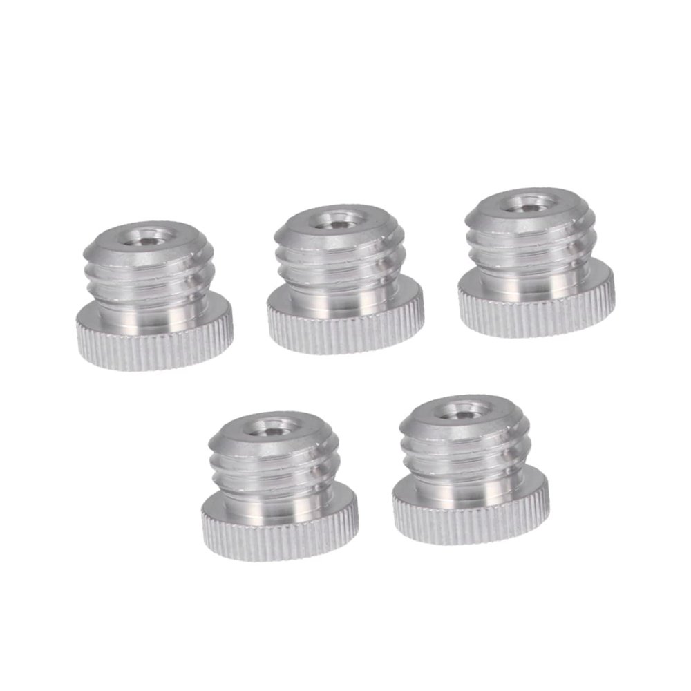 DOITOOL 5pcs 1/4 Female to 5/8 Male Tripod Mic Stand Adapter for Camera Aluminum Alloy Screw Thread Adapter Compatible Microphone Stands and Tripods
