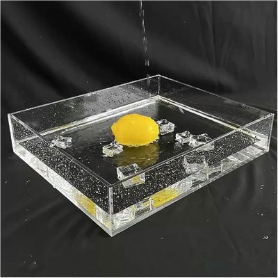 LGEOELIAS 3mm Thick Clear Shallow Water Tank, Photography Storage Tray, Photo Posing Props, Acrylic Display Case Showcase, Cosmetic Advertising Shooting Props