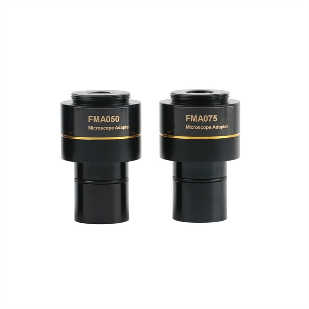 Lab Microscope Accessories FMA037 FMA050 FMA075 Microscope Reducing Eyepiece Lens 0.37X 0.5X 0.75X 23.2mm Interface C Mount Adapter(050X 075X)