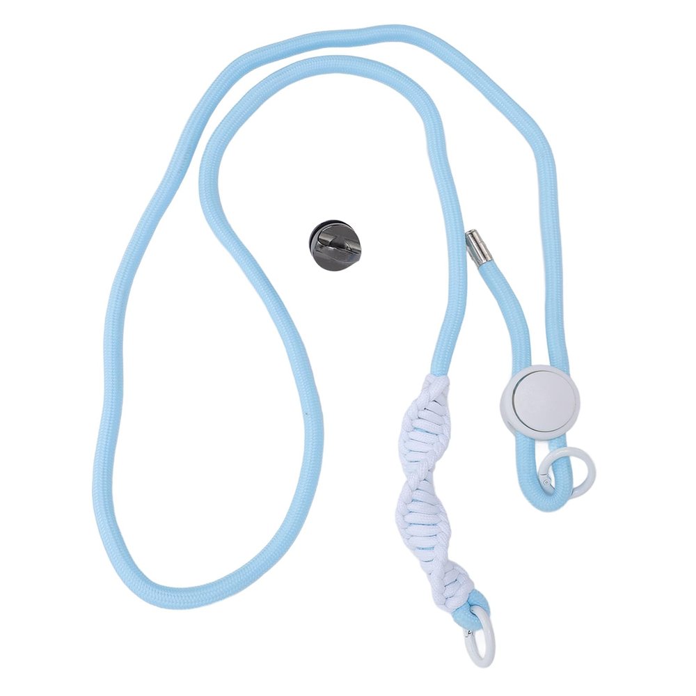 Anti Lost Shoulder Strap, Quick Release Sports Camera Lanyard with 1/4in Screw, Blue and White, Tightly Weaving