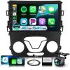4G+64G Car Radio Stereo for Ford 2013 2014 2015 2016 2017 2018 2019 Fusion Mondeo with DSP/Wireless Carplay/Android Auto, 9" Touchscreen Radio Bluetooth 5.0 FM/RDS GPS WiFi SWC Backup Camera view 1